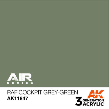 AK Interactive AK11847 Air Series RAF Cockpit Grey-Green Acrylic Paint 17ml 3rd Generation
